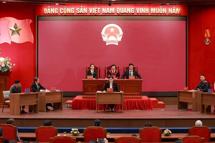 Phiên tòa giả định việc xét xử. (Ảnh: UN Women)