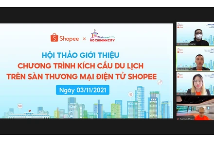 Các đại biểu trao đổi tại buổi hội thảo trực tuyến.