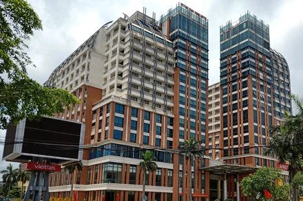 Trung tâm TP Thái Bình vắng vè dịp cuối tuần do ảnh hưởng của dịch Covid-19.