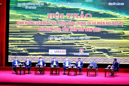 Hội thảo “Định hướng liên kết phát triển vùng trung du và miền núi Bắc Bộ đến năm 2030, tầm nhìn đến 2045” diễn ra tại thành phố Lào Cai, sáng 16/11.