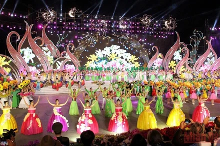 Chương trình khai mạc Festival hoa Đà Lạt lần thứ 8, năm 2019. (Ảnh: BẢO VĂN)