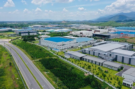 Khu công nghiệp Bá Thiện II tại huyện Bình Xuyên. (Ảnh: Hà Hồng Hà)