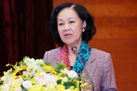 Bà Trương Thị Mai, Ủy viên Bộ Chính trị, Bí thư Trung ương Đảng, Trưởng Ban Tổ chức Trung ương, Ủy viên Ban Chỉ đạo Trung ương về phòng, chống tham nhũng, tiêu cực được phân công giữ chức Phó Trưởng Ban Chỉ đạo Trung ương về phòng, chống tham nhũng, tiêu cực. (Ảnh: TTXVN)