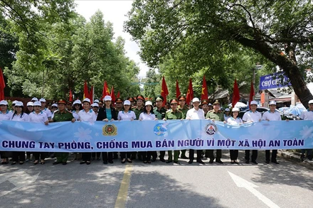 Một buổi diễu hành cổ động kêu gọi nhân dân hưởng ứng Ngày Toàn dân phòng, chống mua bán người năm 2019.