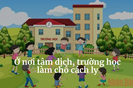 Ở nơi tâm dịch, trường học làm chỗ cách ly