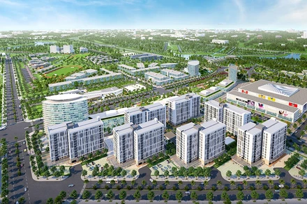 Phối cảnh dự án EHome Southgate tọa lạc ngay cửa ngõ đô thị vệ tinh Waterpoint.