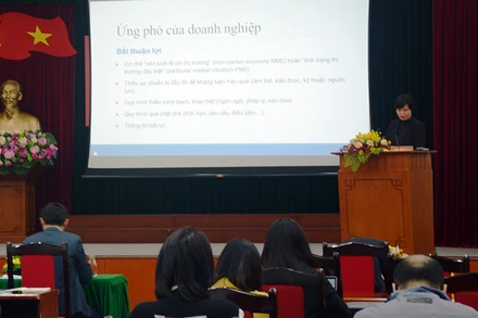 Hội nghị phổ biến thông tin về phòng vệ thương mại cho các cơ quan báo chí.