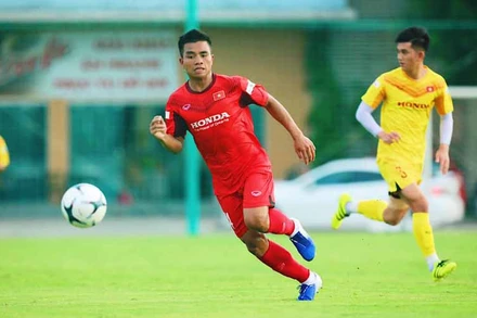 Hồ Thanh Minh trong màu áo U22 Việt Nam.