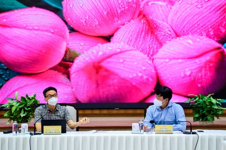 Phó Thủ tướng Vũ Đức Đam phát biểu tại buổi làm việc. (Ảnh: HỮU NGHĨA)