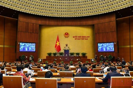 Toàn cảnh phiên thảo luận tại hội trường Kỳ họp thứ hai, Quốc hội khóa XV, ngày 8/11. (Ảnh: LINH NGUYÊN)