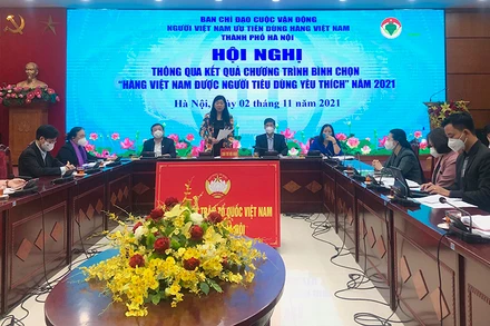 Ban tổ chức Chương trình Bình chọn Hàng Việt Nam được người tiêu dùng yêu thích TP Hà Nội thông tin về kết quả bình chọn năm 2021.