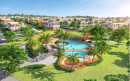 Phân khu Ocean Residence với các sản phẩm nhà phố biển, tích hợp mô hình semi - compound trong lòng siêu đô thị biển.