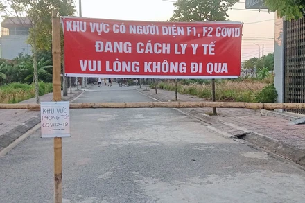 Toàn bộ khu vực phát hiện 53 ca F0 tại xã Đông Mỹ (thành phố Thái Bình) đang được kiểm soát chặt.