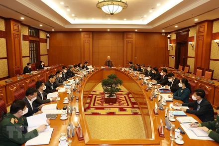 Tổng Bí thư Nguyễn Phú Trọng chủ trì họp Thường trực Ban Chỉ đạo Trung ương về phòng, chống tham nhũng, tiêu cực. 