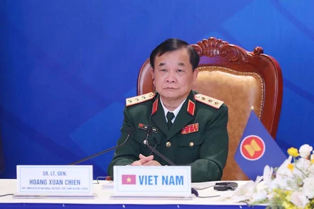 Thượng tướng Hoàng Xuân Chiến, Thứ trưởng Quốc phòng tham dự cuộc gặp không chính thức Bộ trưởng Quốc phòng ASEAN - Australia. (Ảnh: Trọng Đức)