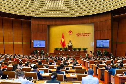 Toàn cảnh phiên thảo luận tại hội trường Kỳ họp thứ hai, Quốc hội khóa XV, ngày 8/11. (Ảnh: LINH NGUYÊN)