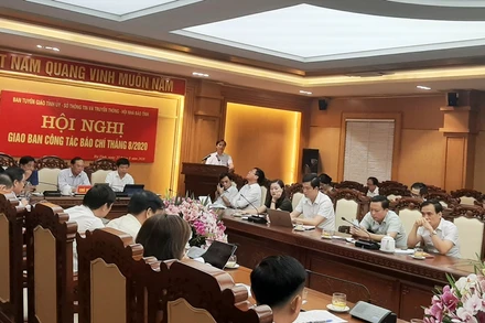 Quang cảnh buổi họp báo.