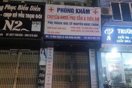 Phòng khám nơi thai phụ tử vong. 