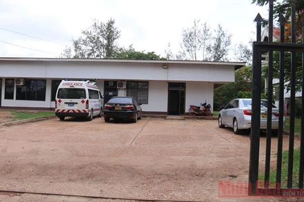 Khu điều trị bệnh nhân Covid-19 tại Bệnh viện Hữu nghị, Thủ đô Vientiane.