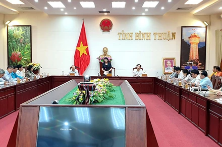 Phó Chủ tịch nước Đặng Thị Ngọc Thịnh tại buổi làm việc với tỉnh Bình Thuận.