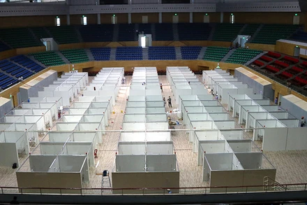 Toàn cảnh bệnh viện dã chiến.