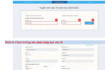 Hôm nay, Hà Nội mở hệ thống xác nhận nhập học trực tuyến lớp 10