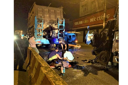 Hiện trường vụ tai nạn.