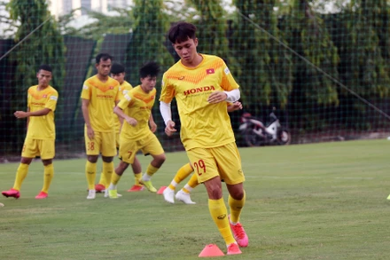 Các chấn thương không nghiêm trọng, tiền đạo Minh Bình có thời gian điều trị và hồi phục lâu nhất là hai tuần. (Ảnh: VFF)