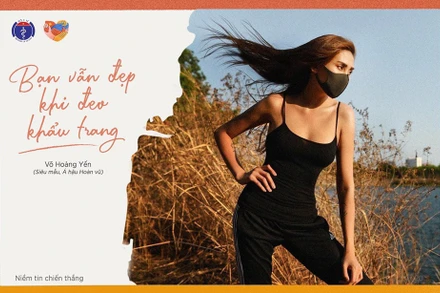 Người mẫu Võ Hoàng Yến tham gia chiến dịch truyền thông của Bộ Y tế.