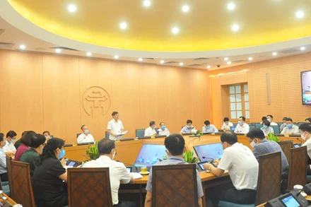 Toàn cảnh buổi giao ban.