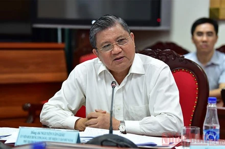 Ủy viên Trung ương Đảng, Chủ nhiệm Ủy ban Đối ngoại, Phó trưởng ban Thường trực Ban Tổ chức Đại hội đồng AIPA 41 Nguyễn Văn Giàu tại buổi tọa đàm. Ảnh: Quang Khánh