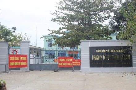 Khu cách ly tập trung tại thị trấn Hà Lam, huyện Thăng Bình.