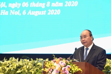 Thủ tướng Nguyễn Xuân Phúc phát biểu khai mạc Hội nghị.