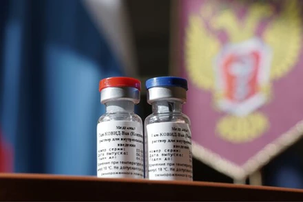 Vắc-xin ngừa Covid-19 đầu tiên do Nga sản xuất có tên Sputnik V. (Nguồn: Bộ Y tế Nga)