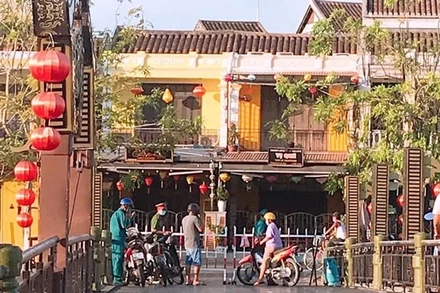 Hội An lập nhiều chốt kiểm soát dịch trên địa bàn thành phố. 