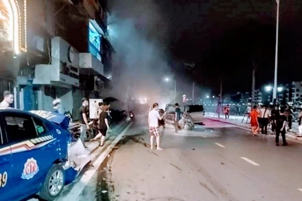 Hiện trường vụ tai nạn.