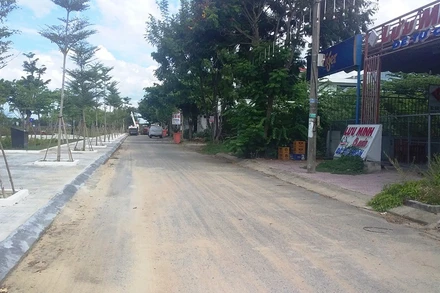 Khu dân cư Lưu Minh (Hà Lam, huyện Thăng Bình) trước giờ phong tỏa.