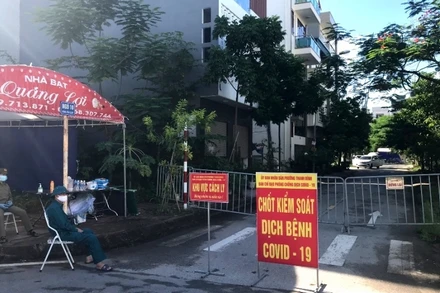 Một khu vực dân cư ở TP Hải Dương phải cách ly y tế.