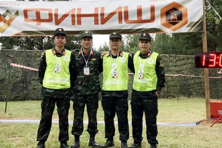 Đội tuyển Thông tin liên lạc lần đầu tham gia Army Games có khởi đầu ấn tượng. Ảnh: TRẦN THỤ