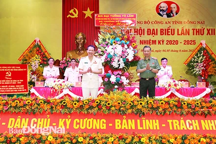 Đại hội đại biểu Đảng bộ Công an tỉnh Đồng Nai, Quân khu 3. Ảnh: Báo Đồng Nai.