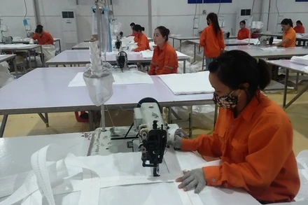 Công ty TNHH Khai thác chế biến khoáng sản Núi Pháo tiêu thụ bao bì cho doanh nghiệp địa phương.   