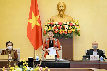 Chủ tịch Quốc hội Nguyễn Thị Kim Ngân phát biểu khai mạc phiên họp. Ảnh: Quốc hội.