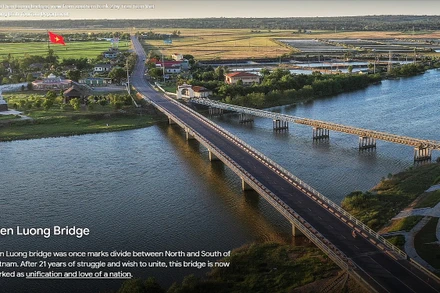 Bức ảnh Cầu Hiền Lương trên Bảo tàng số Google Arts&Culture. 