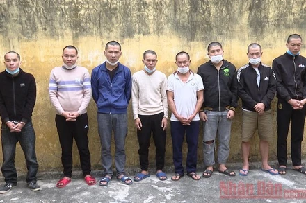 Các đối tượng liên quan vụ bắt giữ người trái pháp luật, cưỡng đoạt tài sản.