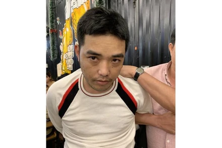 Đối tượng Phan Thành Luân bị lực lượng chức năng bắt giữ.