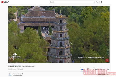 Chỉ trong hai tuần, clip quảng bá du lịch Việt Nam trên nền tảng YouTube đã vượt qua mốc 1 triệu lượt xem (Ảnh chụp màn hình)