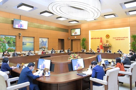 Quang cảnh phiên họp thứ 53 của Ủy ban Thường vụ Quốc hội. Ảnh: Quochoi.vn
