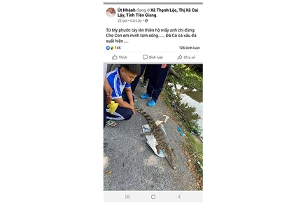 Nội dung, hình ảnh này đăng tải trên mạng xã hội và hiện đã được tháo bỏ.