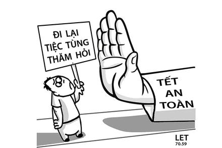 Tuyên truyền đón Tết an toàn.