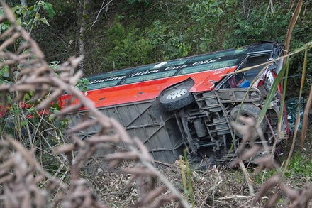 Hiện trường nơi xảy ra vụ tai nạn.